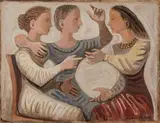Massimo Campigli, La disputa, 1936, oil on canvas