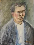 Ottone Rosai, Ritratto di uomo, 1952, oil on panel
