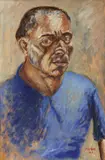Ottone Rosai, Autoritratto, 1946, oil on panel