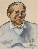 Ottone Rosai, Autoritratto, 1955, oil on canvas
