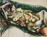 Renato Guttuso, Nudo sdraiato (Torso di donna sdraiata), 1962, oil on canvas