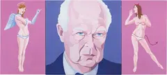 200 euro by Giuseppe Veneziano, 2008, acrylic on canvas, offered Nov 2024