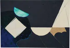 Walter Fusi, Senza titolo, 1995, mixed media on card