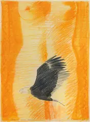Study for Eagle Beaver by Mel Ramos, 1969, matite colorate on paper, offered Nov 2024