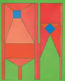 Achille Perilli, L'anaconda triste, 2007, acrylic on canvas