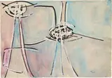 Achille Perilli, Senza titolo, 1956, pennarello and tempera on paper