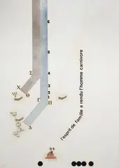 Senza titolo by Gianni-Emilio Simonetti, 1972, collage and mixed media on cardboard, offered Nov 2024