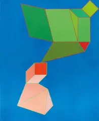 La discussione by Achille Perilli, 2005, mixed media on canvas, offered Nov 2024