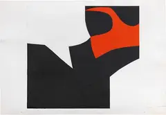 Alberto Burri, Progetto Grafico, 1986, acrylic on paper