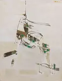 Sergio Romiti, Composizione, 1957, oil on canvas