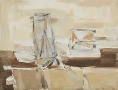 Sergio Romiti, Composizione, 1955, oil on canvas