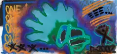 Torrick Ablack, Senza titolo, 2002, oil and spray on canvas