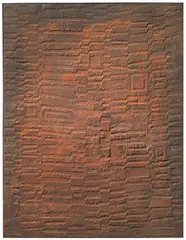Domenico Gnoli, Astratto marrone, 1962, tempera and sabbia on canvas applicata on faesite