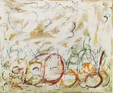 Mario Schifano, Senza titolo, 1985, enamel and acrylic on paper applicata on canvas