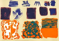 San Antonio by Pietro Consagra, 1972, lithograph a colori, offered Nov 2024