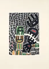 Giuseppe Capogrossi, Opale n. 9, 1971, lithograph a colori