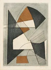 Alberto Magnelli, Senza titolo, 1962, etching and acquatinta a due colori