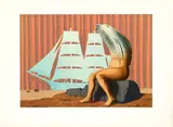 Un Séduisant Navire d'eau de Mer by René Magritte, 1968, lithograph a colori, offered Nov 2024