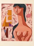 Mario Tozzi, Senza titolo, lithograph a colori
