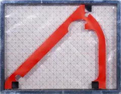 Giò Pomodoro, Struttura portante II, 1970, screenprint on fogli di acetato liberamente sovrapponibili