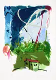 Mario Schifano, Paesaggio, screenprint polimaterica