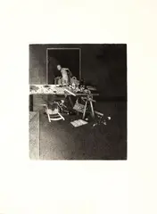 Gianfranco Ferroni, Prigioniero I, 1971, etching on rame
