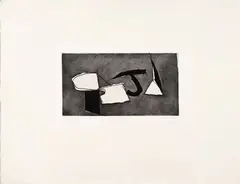 Afro Basaldella, "Nero III" o "Acquatinta piccola", 1969, etching and acquatinta on zinco