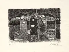 Mentaio e cabina by Giuseppe Viviani, 1932, etching on zinco, offered Nov 2024