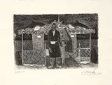 Giuseppe Viviani, Mentaio e cabina, 1932, etching on zinco