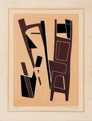Alberto Magnelli, Composizione, 1970, Linoleografia a
