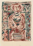 Massimo Campigli, Idolo, 1955, lithograph a colori