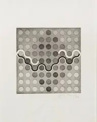 Carlo Nangeroni, Percorso, 1967, acquatinta on paper