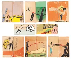 Enzo Cucchi, Eroé, 2003, stampa a colori on mattone