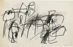 Senza titolo by Afro Basaldella, 1963, pencil grassa on paper, offered Nov 2024
