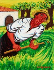 Contadino by Giuseppe Migneco, oil on canvas, offered Nov 2024