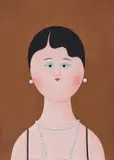 Antonio Bueno, Edwige, tempera on faesite
