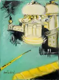 Remo Brindisi, Santa Maria della Salute, oil on canvas
