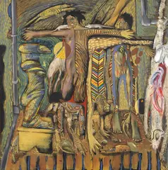 Soly Cissé, Senza titolo, 2001, oil on canvas