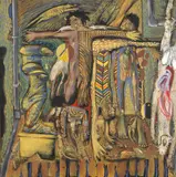 Soly Cissé, Senza titolo, 2001, oil on canvas