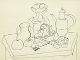 Gino Severini, Natura morta, 1940, ink on paper