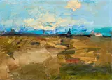 Paesaggio by Sergio Scatizzi, oil on canvas, offered Nov 2024