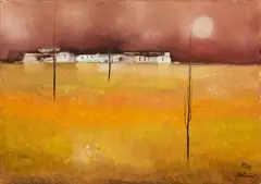 Campagna by Lido Bettarini, 1976, oil on canvas, offered Nov 2024