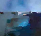 Vorstadt zu Früher Stunde (Blau) by Klaus Karl Mehrkens, 1999, oil on canvas, offered Nov 2024