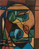 Juan Bay, Astratto, 1950, oil on canvas