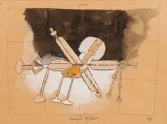 Renato Volpini, Senza titolo, 1979, mixed media on paper