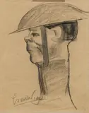 Lorenzo Viani, Soldato, 1917, charcoal on paper