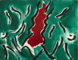 Virgilio Guidi, Angoscia, 1958, oil on canvas