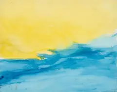 Senza titolo by René Laubies, watercolour on paper applicata on canvas, offered Nov 2024