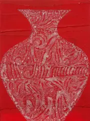 Fathi Hassan, Contenitore di luce, 2002, mixed media on canvas tesa on panel