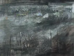 Giuseppe Banchieri, Giardino di notte, 1962, oil on canvas